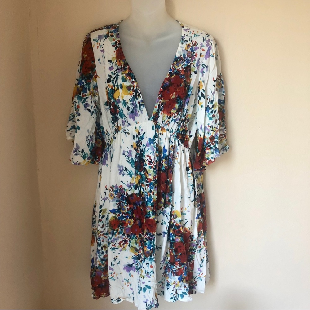 Boutique Watercolor Floral Splash Dress Dollhouse